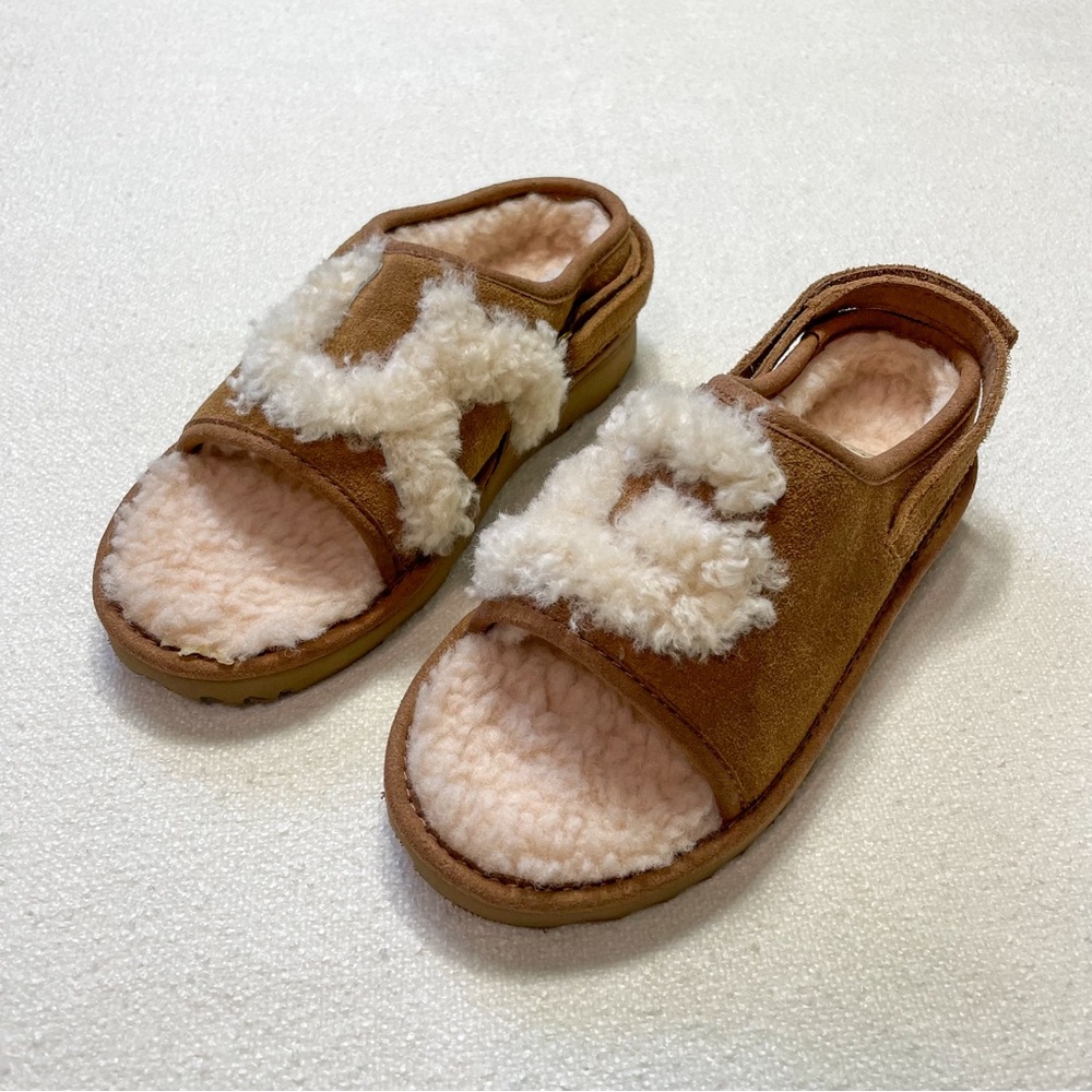 New Ugg Toddler Logo Slipper Sandal Size 12
